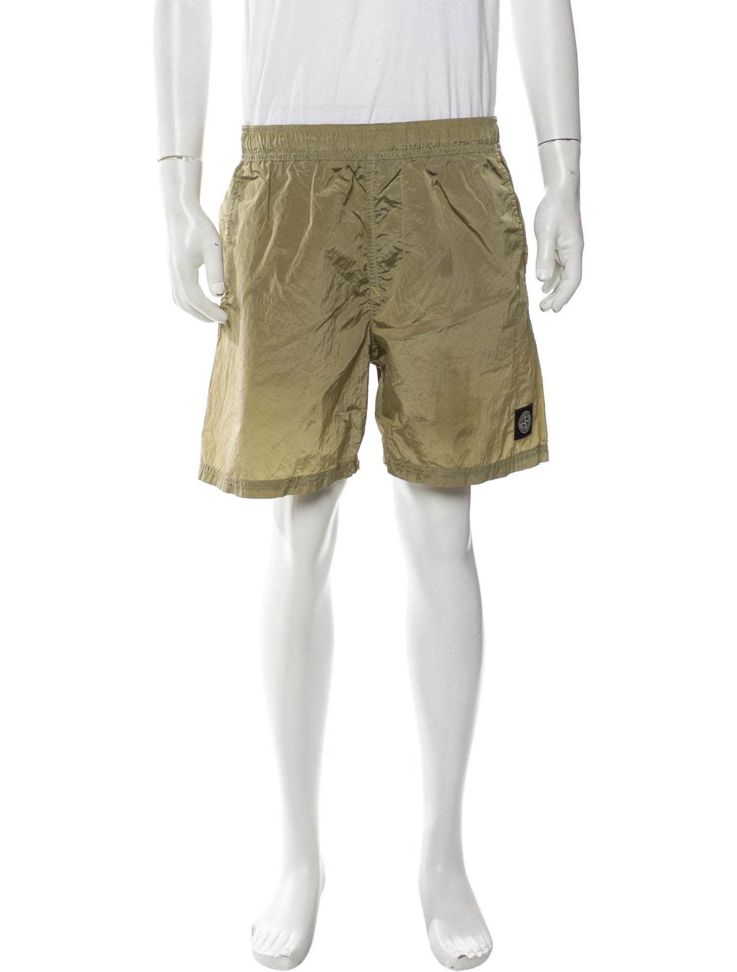 Stone Island Embroidered Accent Swim Trunks